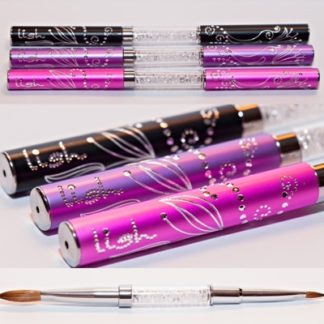 Lish Double-Ended Acrylic and Art Sculptor Brush with Crystals